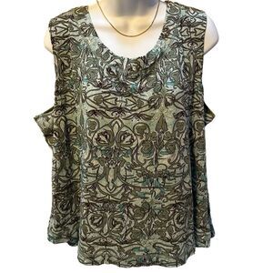 Scott Taylor Sleeveless Shirt Woman’s size 2X